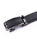 Minimalist Textured Ratchet Buckle Business Belt for Men
