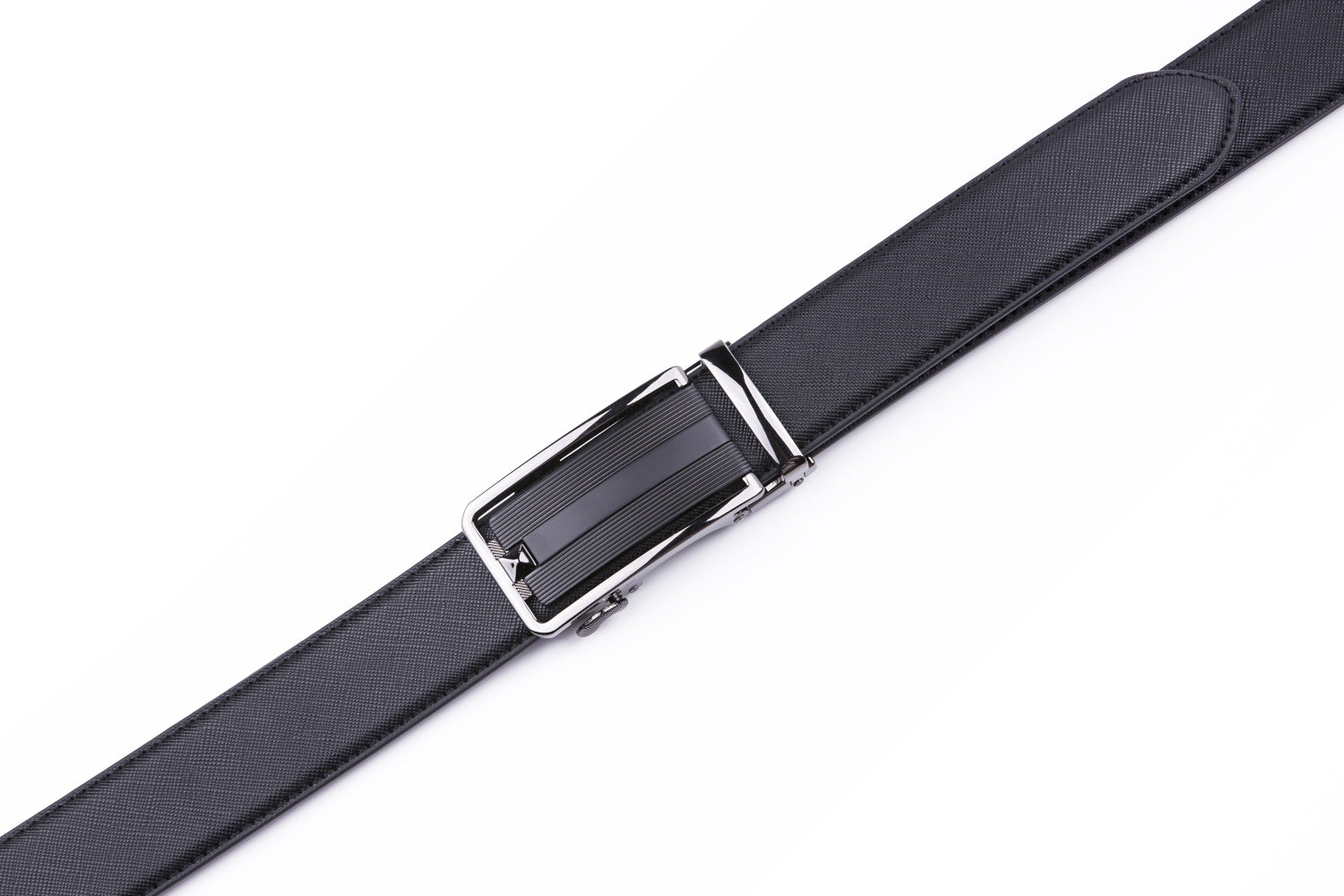 Minimalist Textured Ratchet Buckle Business Belt for Men