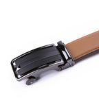 Minimalist Textured Ratchet Buckle Business Belt for Men
