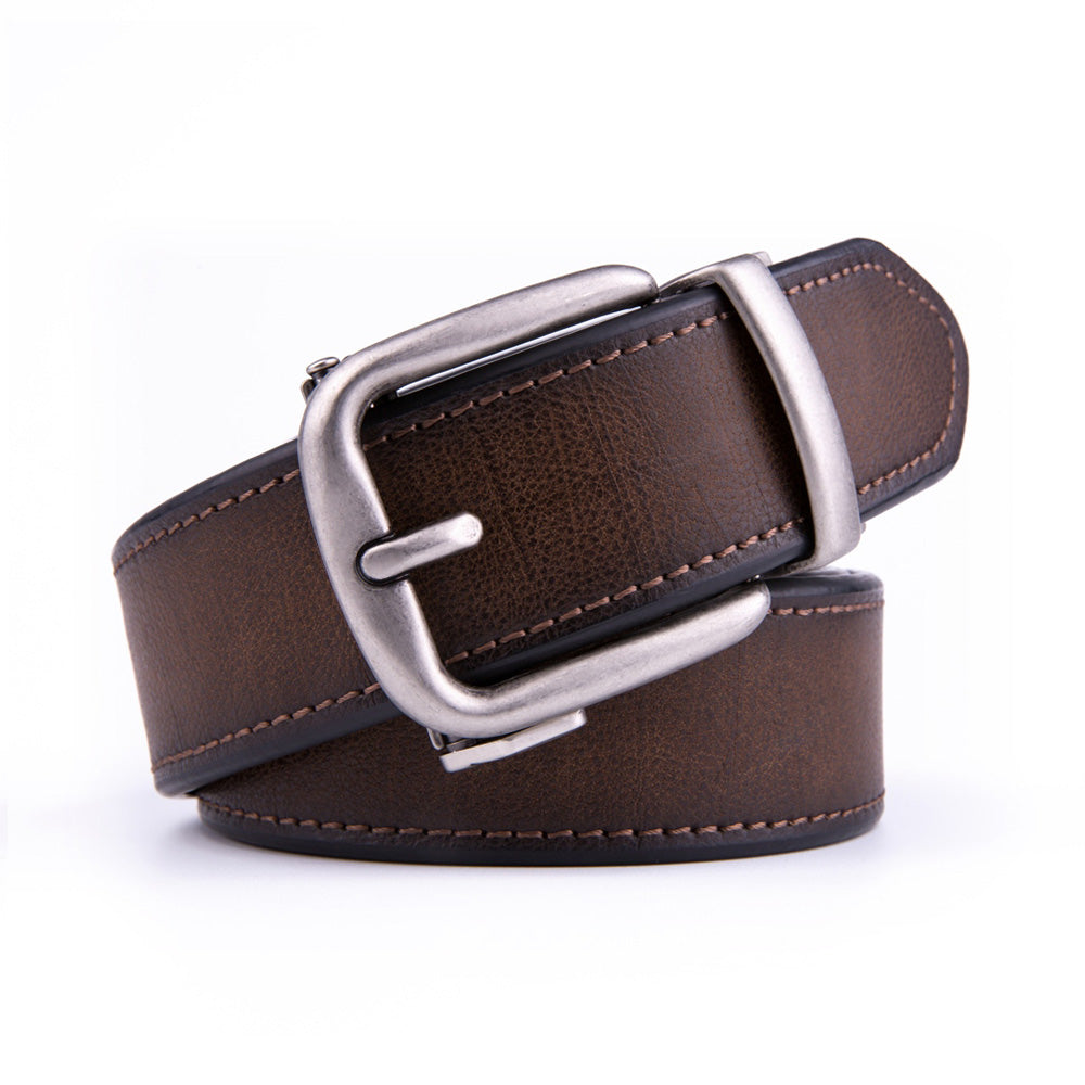Men's Vintage Ratchet Belt – Casual Everyday Belt with Micro-Adjust Fit