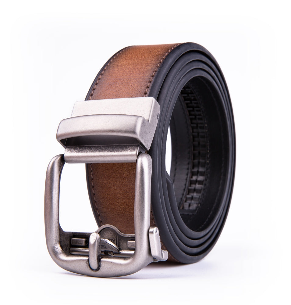 Vintage Pin Buckle Ratchet Teeth Men's Belt