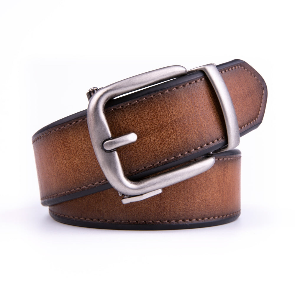 Vintage Pin Buckle Ratchet Teeth Men's Belt