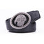 Eagle Head Embossed Crocodile Texture Ratchet Buckle Men's Belt