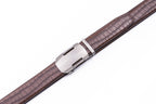 Sports Car Style Crocodile Texture Ratchet Buckle Men's Belt