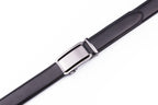 Minimalist Mirror Finish Ratchet Buckle Business Leather Belt for Men
