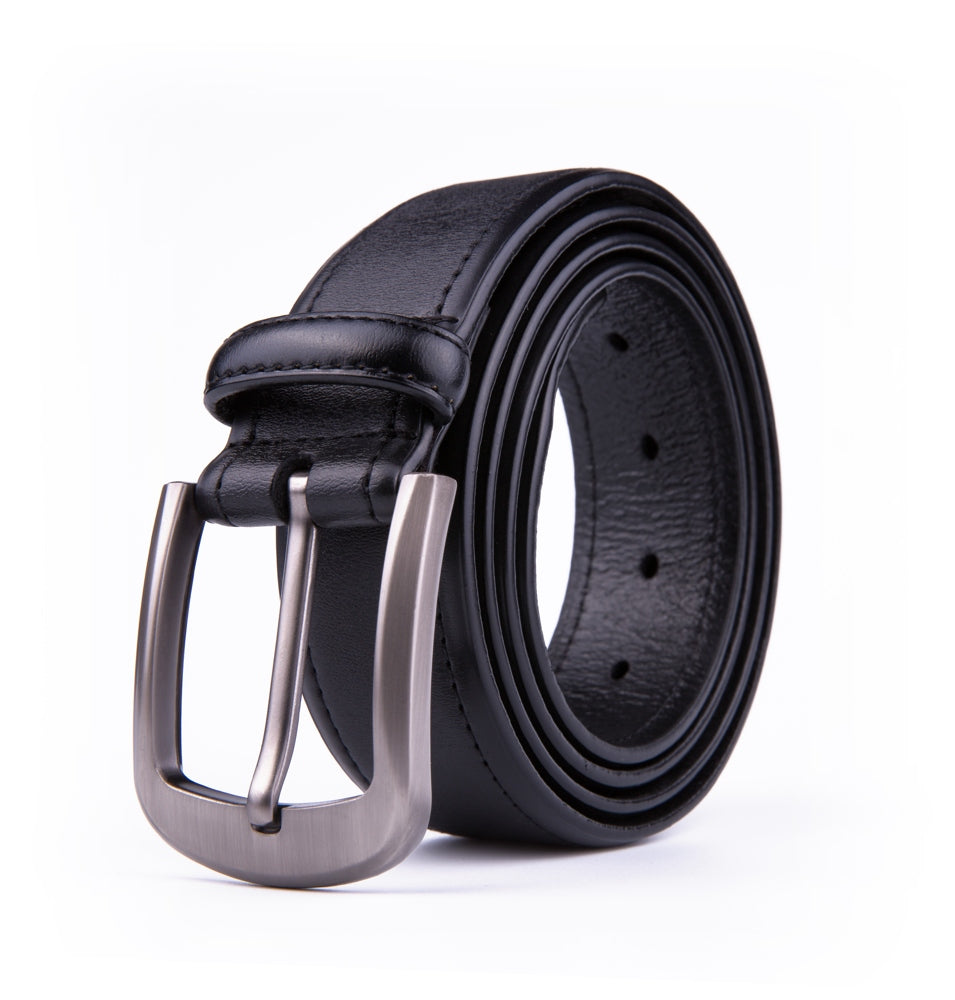 Classic Minimalist Single Prong Business Leather Belt for Men Secondary image