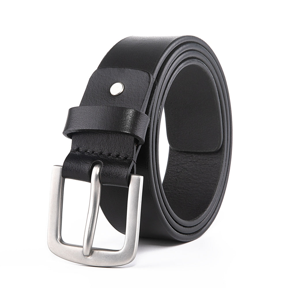 Minimalist Single Prong Top Grain Leather Men's Belt