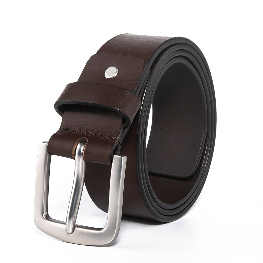 Minimalist Single Prong Top Grain Leather Men's Belt