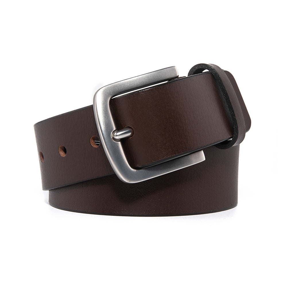 Minimalist Single Prong Top Grain Leather Men's Belt