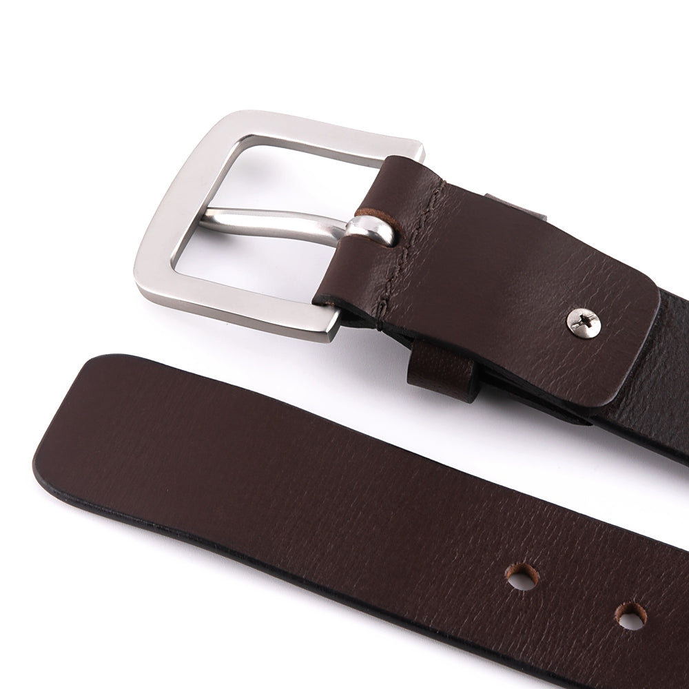 Minimalist Single Prong Top Grain Leather Men's Belt