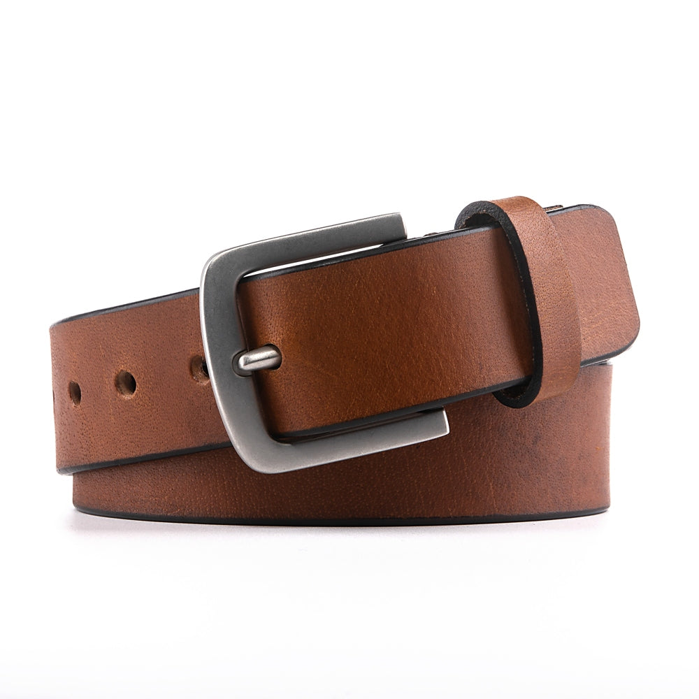 Minimalist Single Prong Top Grain Leather Men's Belt