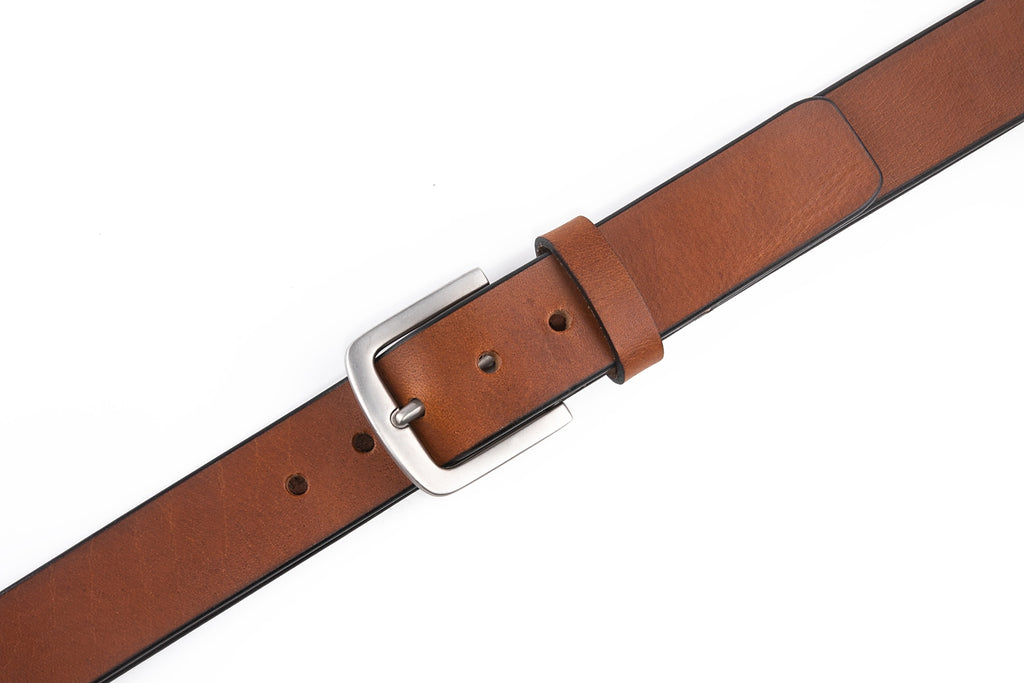 Minimalist Single Prong Top Grain Leather Men's Belt