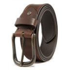 Vintage Distressed Single Pin Top Grain Leather Men's Belt