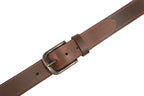 Vintage Distressed Single Pin Top Grain Leather Men's Belt