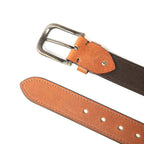 Vintage Distressed Single Pin Top Grain Leather Men's Belt