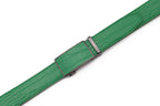 Crocodile Texture Patch Ratchet Buckle Red Teeth Men's Belt