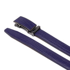 Crocodile Texture Patch Ratchet Buckle Red Teeth Men's Belt