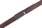 Carbon Fiber Texture Red Teeth Ratchet Buckle Business Belt for Men