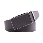 Carbon Fiber Texture Red Teeth Ratchet Buckle Business Belt for Men
