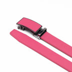 Carbon Fiber Texture Red Teeth Ratchet Buckle Business Belt for Men