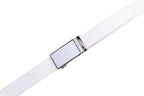 Carbon Fiber Texture Red Teeth Ratchet Buckle Business Belt for Men