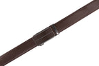 Minimalist Textured Red Teeth Ratchet Buckle Business Belt for Men