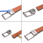 Ratchet Buckle Business Leather Belt for Men
