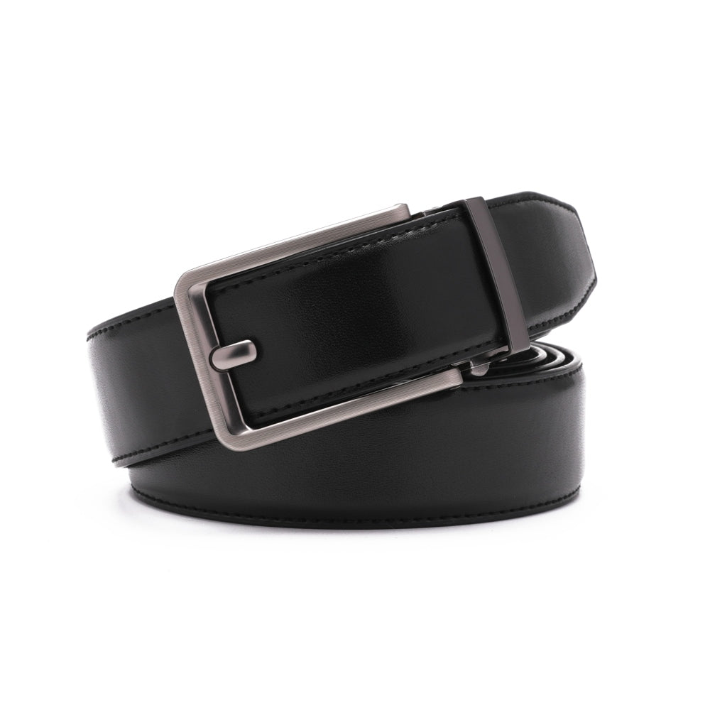Ratchet Buckle Business Leather Belt for Men