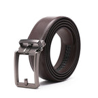 Ratchet Buckle Business Leather Belt for Men