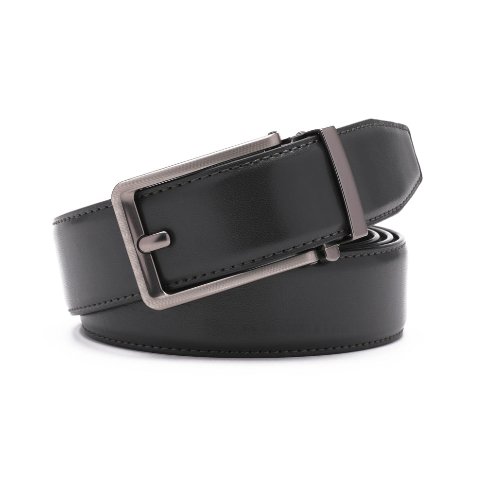 Ratchet Buckle Business Leather Belt for Men
