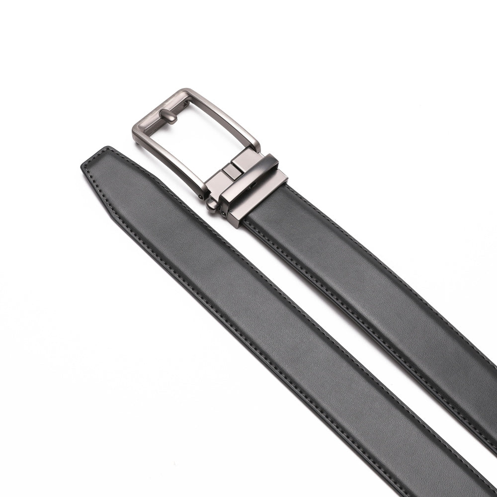 Ratchet Buckle Business Leather Belt for Men