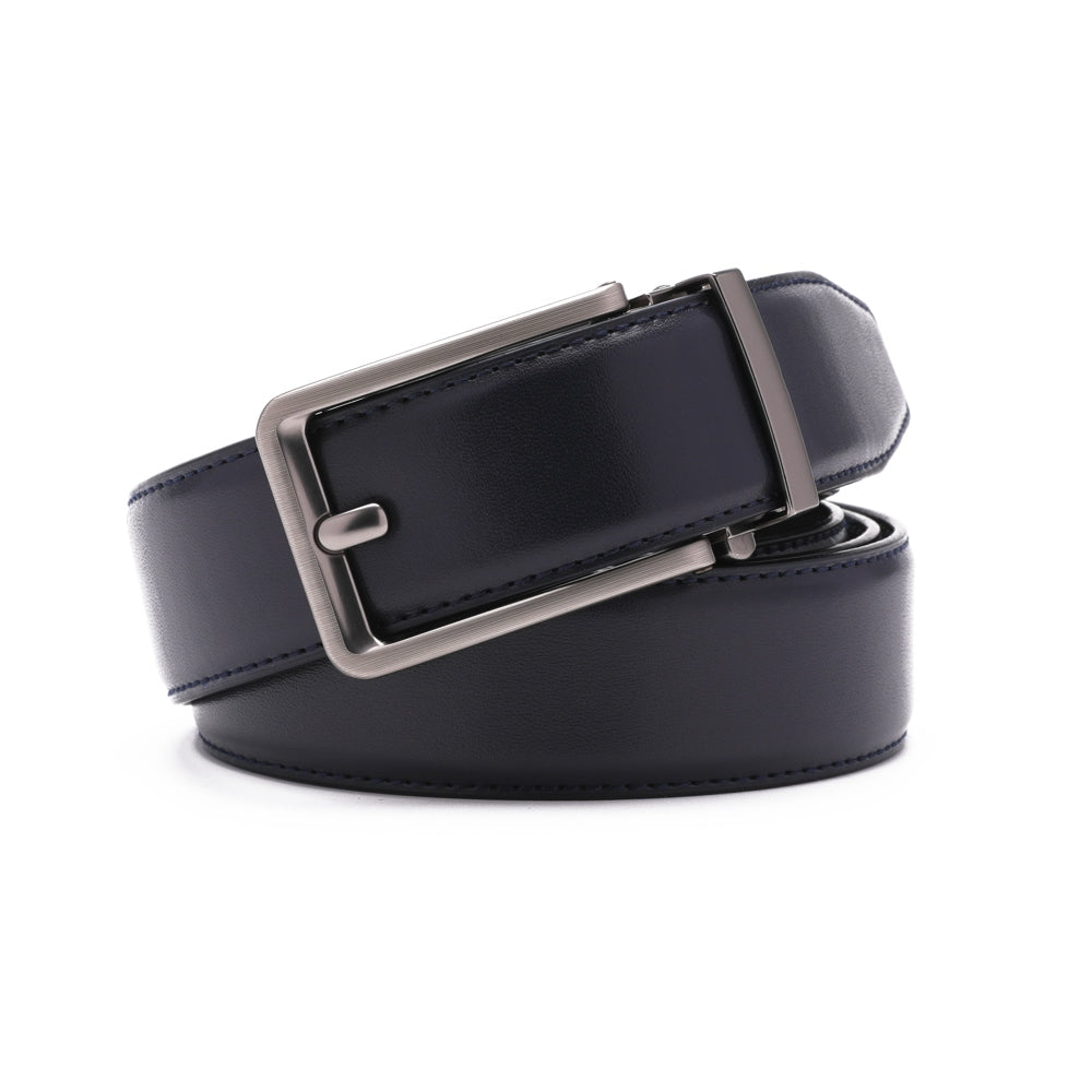 Ratchet Buckle Business Leather Belt for Men