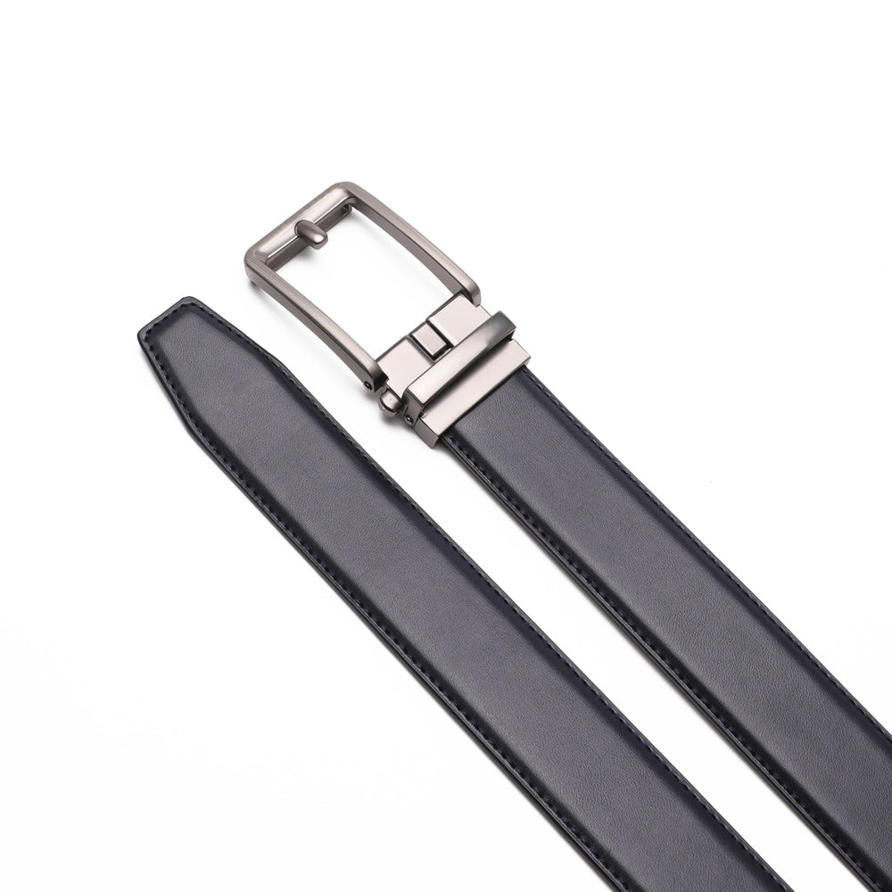 Ratchet Buckle Business Leather Belt for Men