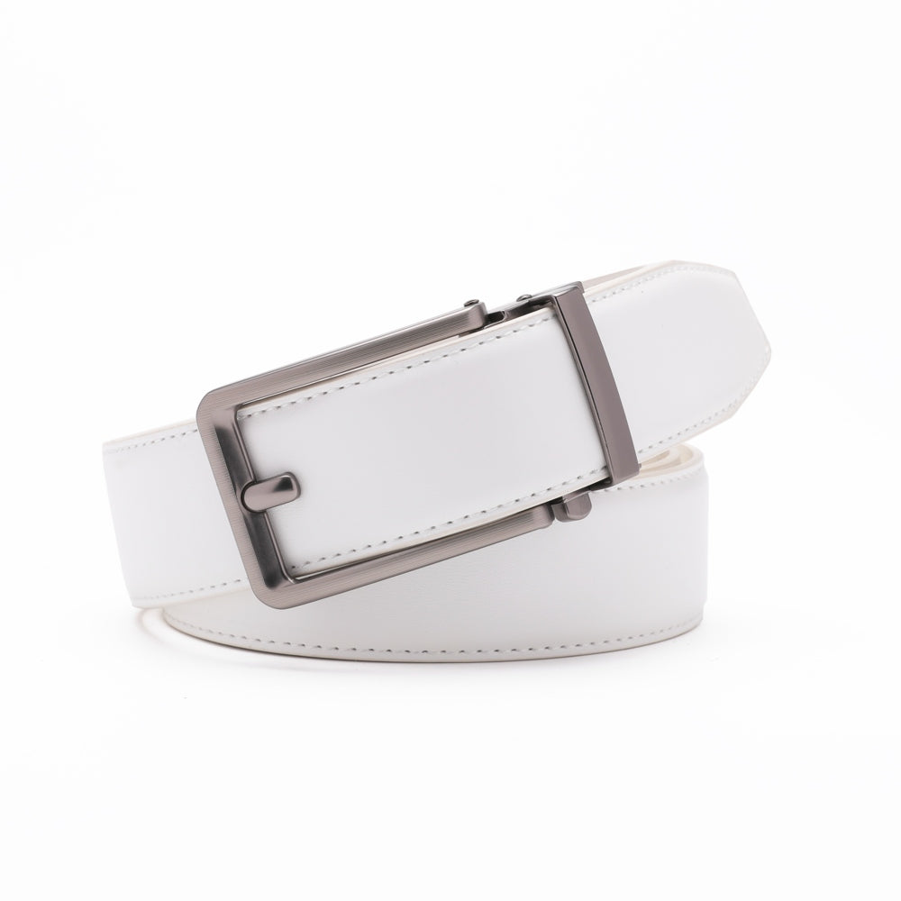 Ratchet Buckle Business Leather Belt for Men