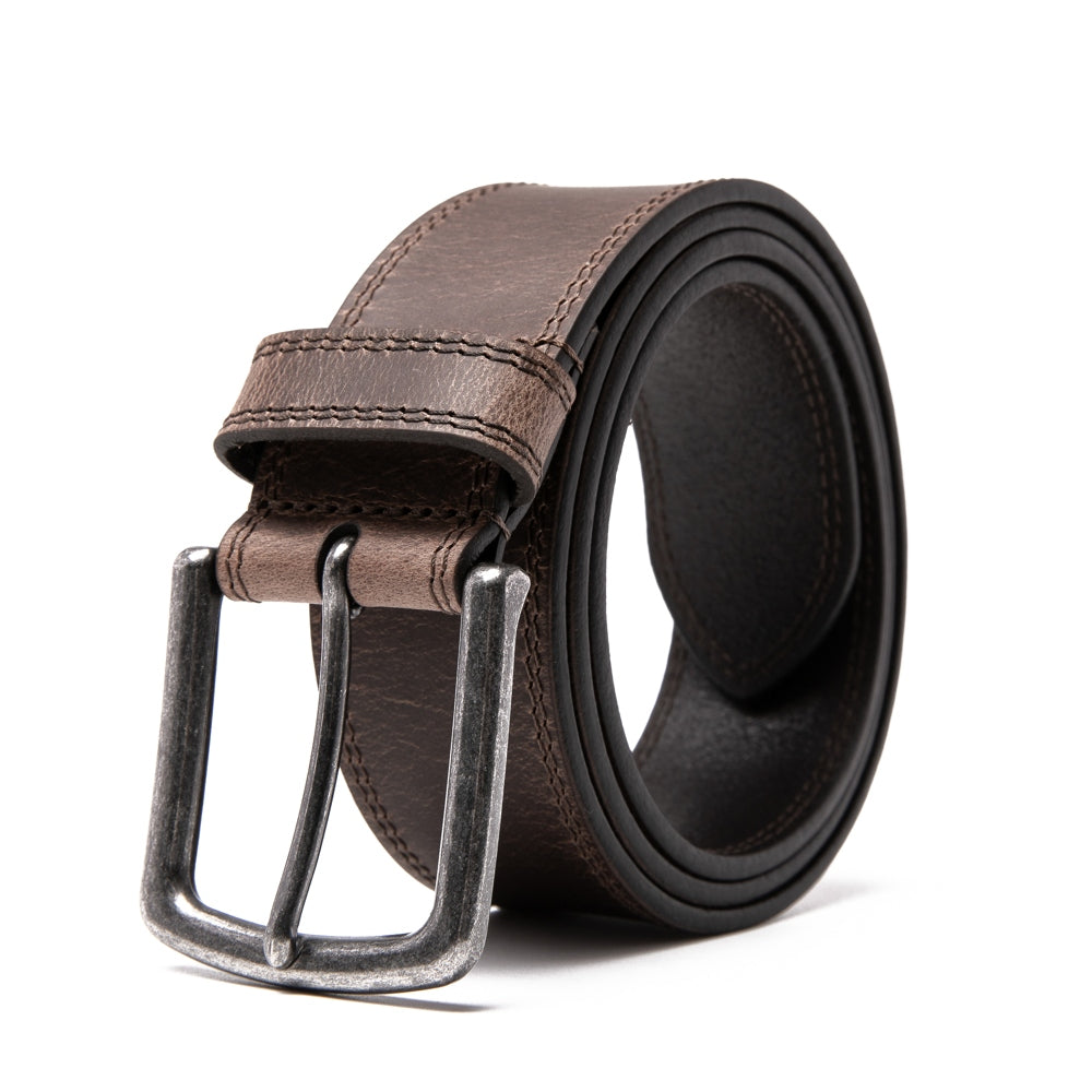 Men's Casual Genuine Leather Belt Jeans Solid Belts for Men 1.5inch Width Secondary image