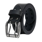 Mens Classic Genuine Leather Belt Jeans Solid Belts for Men 1.5inch Width