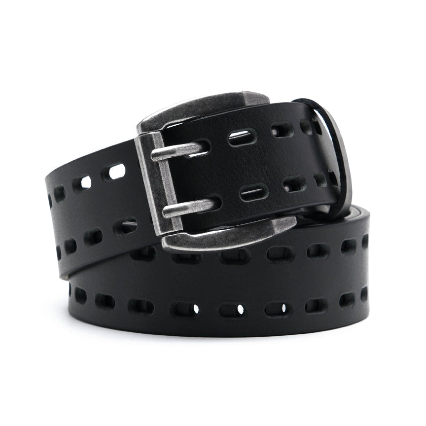 Mens Classic Genuine Leather Belt Jeans Solid Belts for Men 1.5inch Width