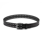 Mens Classic Genuine Leather Belt Jeans Solid Belts for Men 1.5inch Width