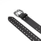 Mens Classic Genuine Leather Belt Jeans Solid Belts for Men 1.5inch Width
