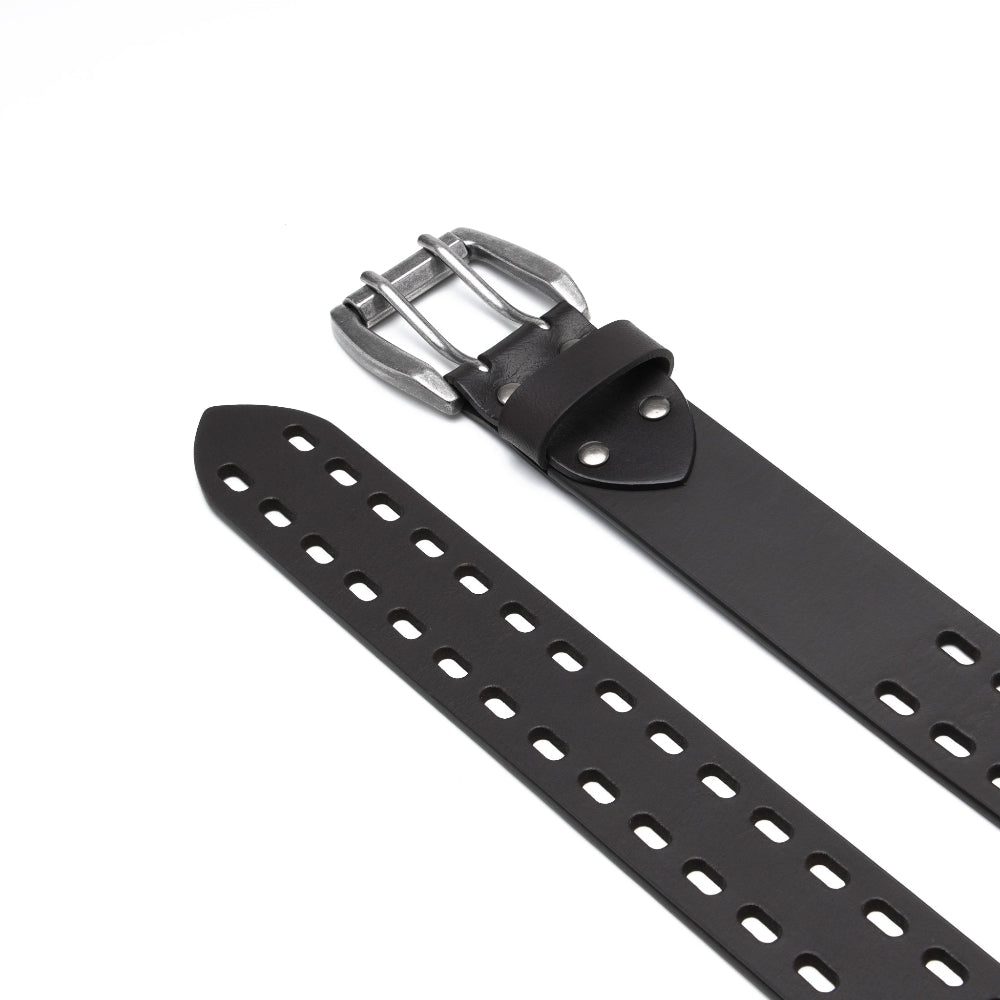 Mens Classic Genuine Leather Belt Jeans Solid Belts for Men 1.5inch Width