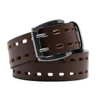 Mens Classic Genuine Leather Belt Jeans Solid Belts for Men 1.5inch Width