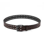 Mens Classic Genuine Leather Belt Jeans Solid Belts for Men 1.5inch Width