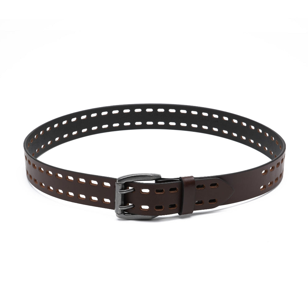 Mens Classic Genuine Leather Belt Jeans Solid Belts for Men 1.5inch Width