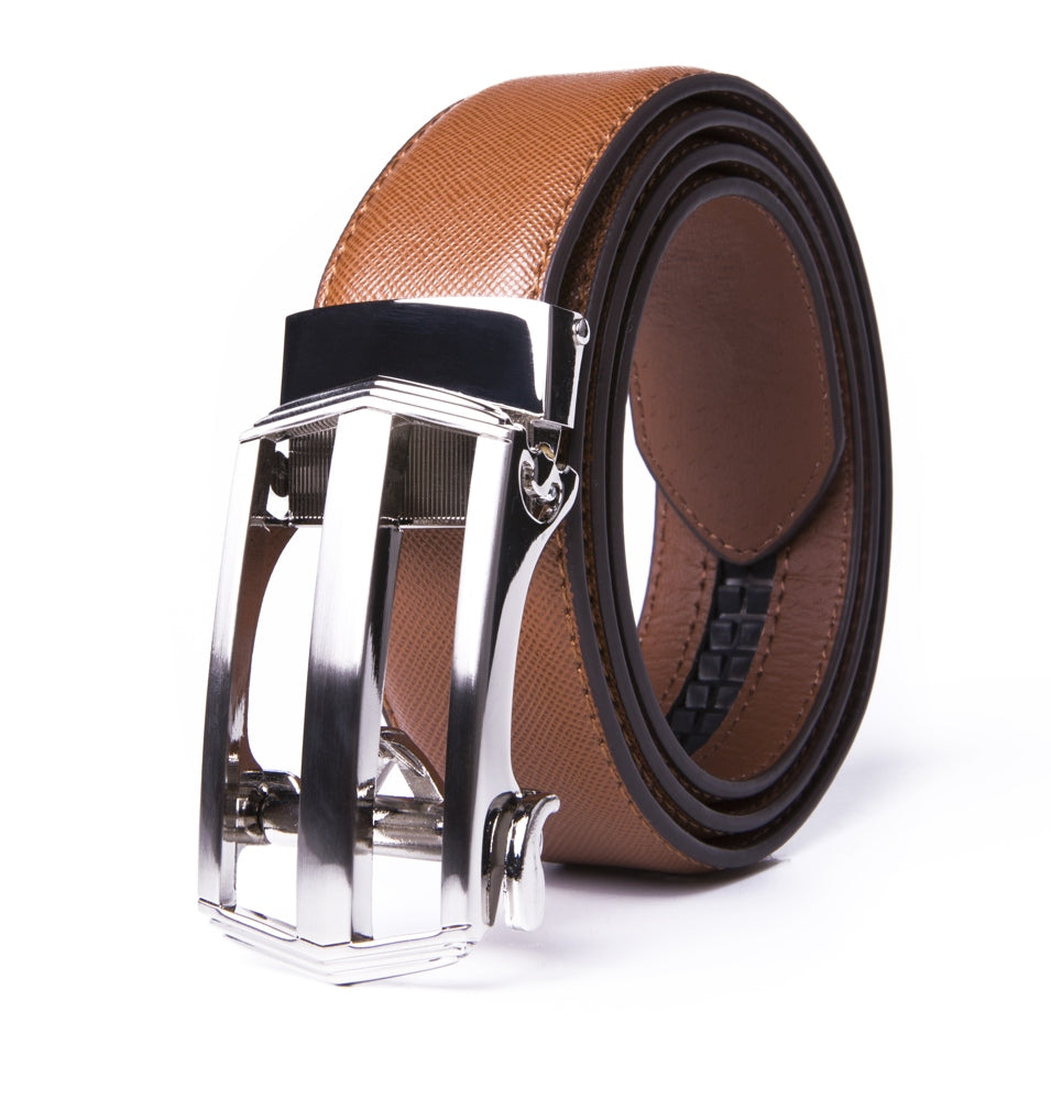 Minimalist Hollow Ratchet Buckle Business Belt for Men