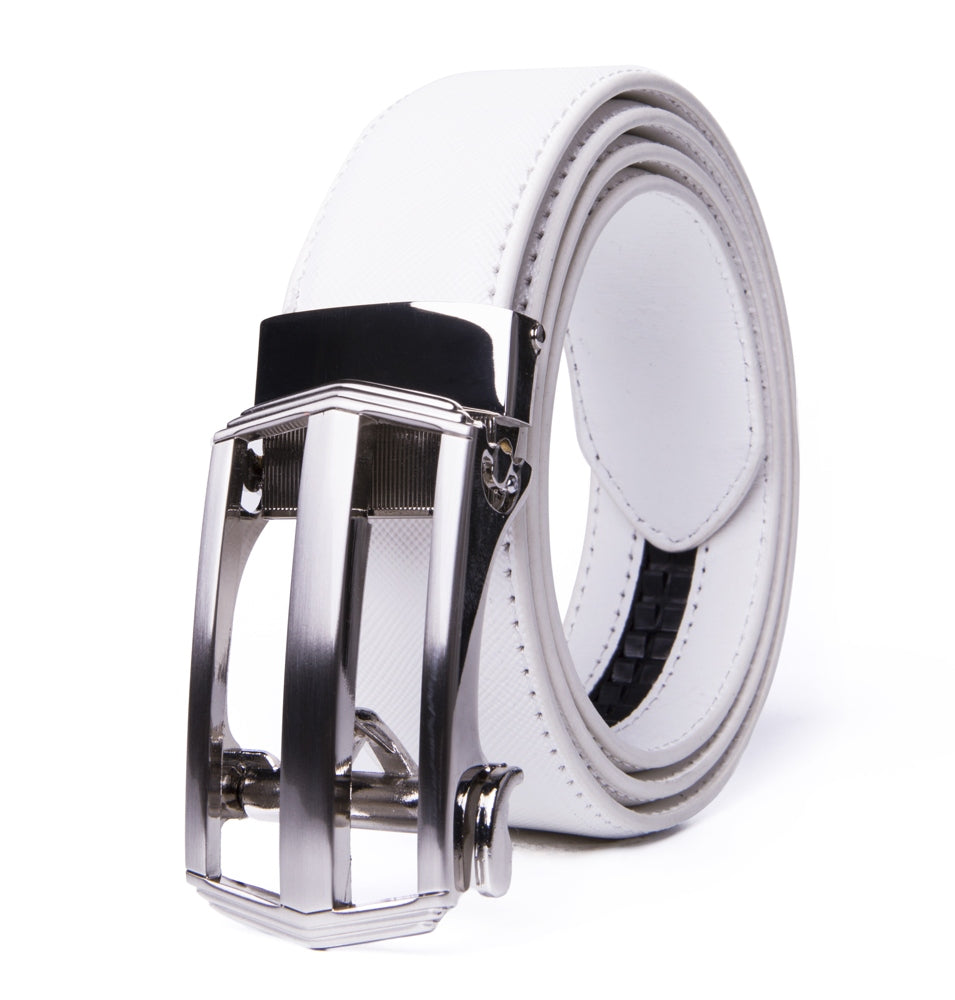 Minimalist Hollow Ratchet Buckle Business Belt for Men